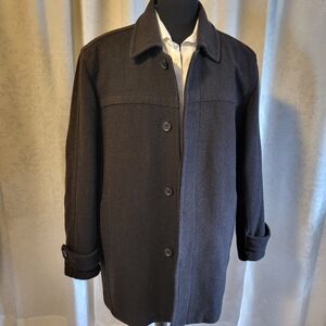 Andrew Marc New York Men's Busines Wool Jacket, Coat, Size L,Brown, Classic